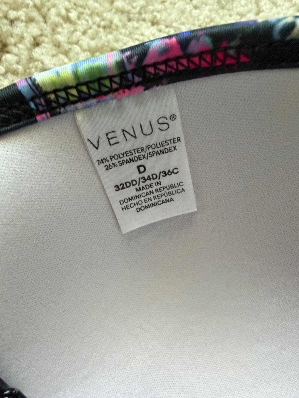 VENUS Multicolor Neon Abstract Bikini Set - Picture 4 of 7